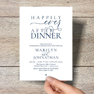 Invitation Heureux pour toujours, dîner de réception de maria