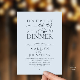Invitation Heureux pour toujours, dîner de réception de maria