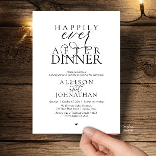 Invitation Heureux pour toujours dîner moderne scénario de ma