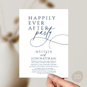 Invitation Heureux pour toujours Fête de mariage moderne et é