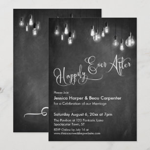 Invitation Heureux Pour Toujours, Lumières d'Edison, Tableau 