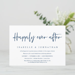 Invitation Heureux pour toujours Mariage décontracté Fête d'é