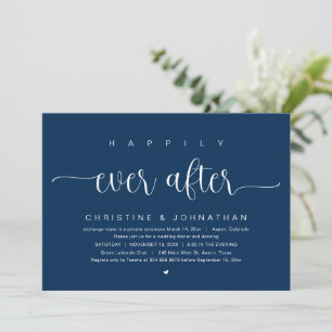 Invitation Heureux pour toujours, Mariage Elopement Party