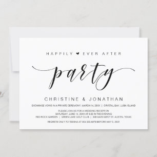 Invitation Heureux pour toujours, mariage fugué partie