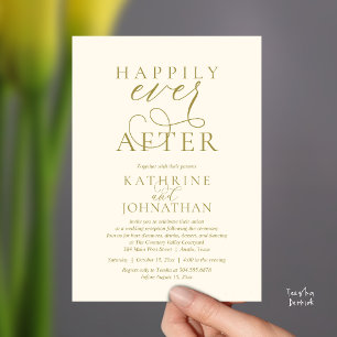 Invitation Heureux Pour Toujours, Réception de Mariage Modern