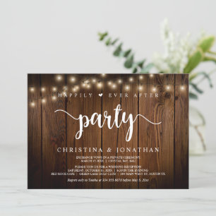 Invitation Heureux toujours après la fête, les lumières à cor