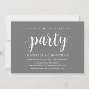 Invitation Heureux toujours après la fête, mariage elopement