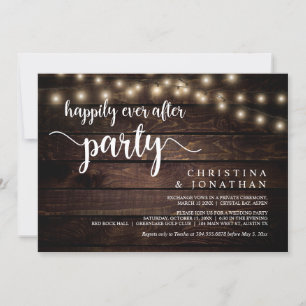 Invitation Heureux toujours après la fête, String Ligh, Elope