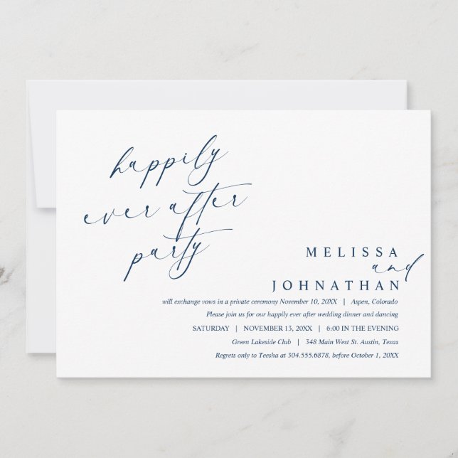 Invitation Heureux toujours après le dîner fête et la danse (Devant)