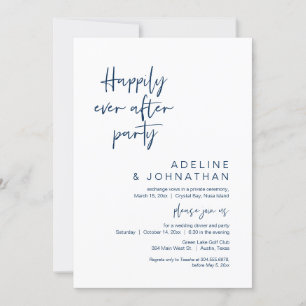 Invitation Heureux toujours après le dîner Mariage de fête, N