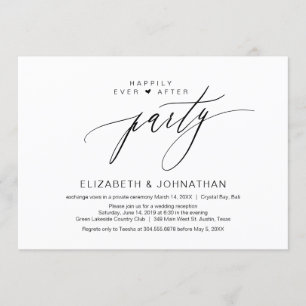 Invitation Heureux toujours après le parti d'elopement, minim