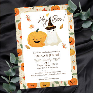 Invitation Hey Baby Boo Automne Baby Shower Halloween