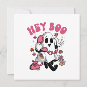 Invitation Hey Boo - Halloween fantôme Super