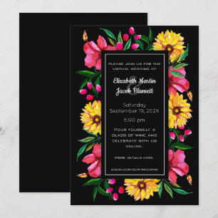 Invitation Hibiscus et Mariage virtuel Dahlias