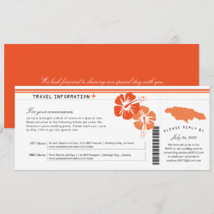 Invitation Hibiscus Jamaica Boarding Pass   Hébergements