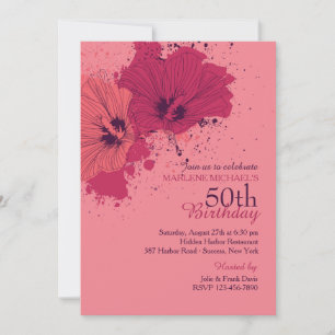 Invitation Hibiscus Splash