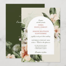 Hibiscus tropical boho pastel Mariage floral