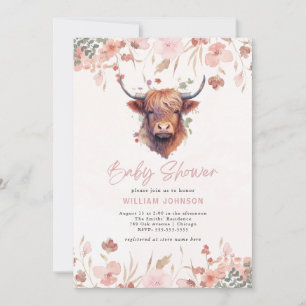 Invitation Highland Cow Baby shower