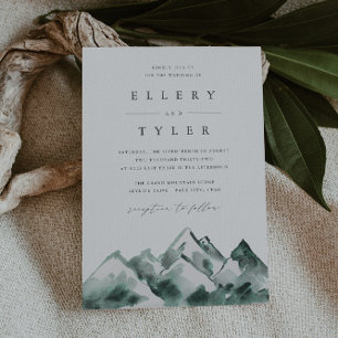 Invitation Highland   Mariage de montagne de l'hiver