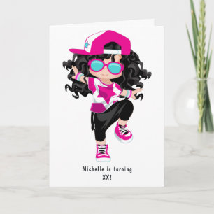Invitation Hip hop cool Rap Fille Fête d'anniversaire Photo
