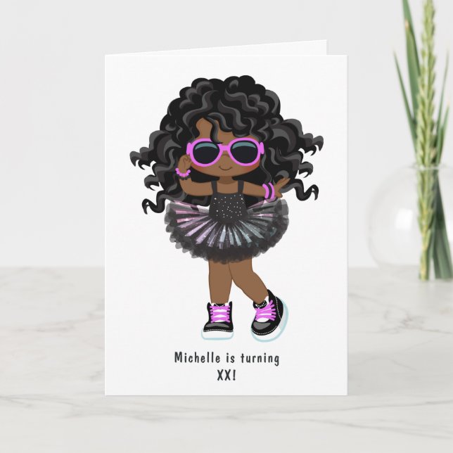 Invitation Hip hop cool Rap Tutu Fête d'anniversaire (Devant)