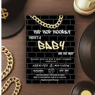 Invitation Hip hop Devoir Party Papa Coed Baby shower urbain