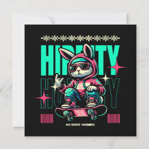 Invitation Hip-Hop Hoppity - Lapin Skateur de Pâques
