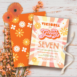 Invitation Hippie 70's 60's Any Age Super Anniversaire