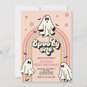 Invitation Hippie Halloween Éffrayant UN Anniversaire