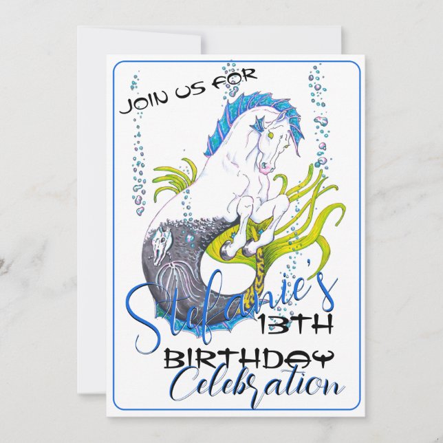 Invitation Hippocampe (crâne) (Devant)