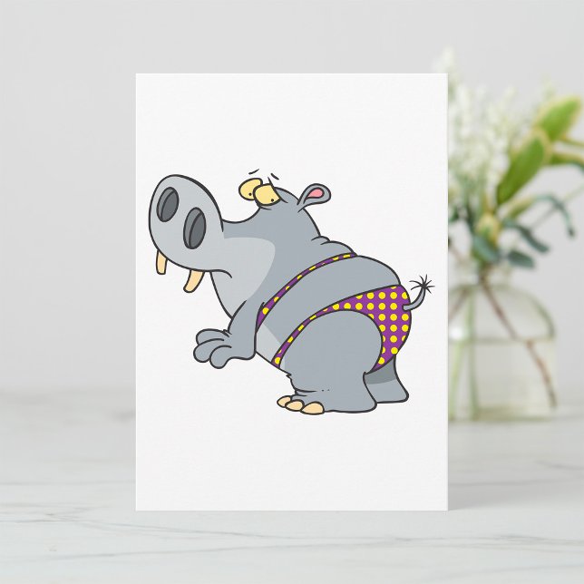 Invitation Hippopotame En Bikini (Créateur téléchargé)