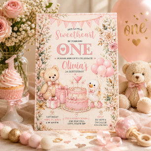 Invitation Histoire de petit cœur Livre Teddy Bear Oie 1er 