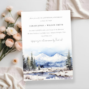 Invitation Hiver Anniversaire du paysage skiable de la montag