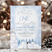 Hiver Bleu Arctique Animaux Onederland 1er anniver