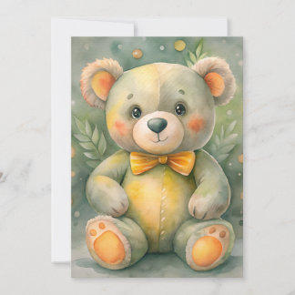 Invitation Hiver bleu avec cerfs