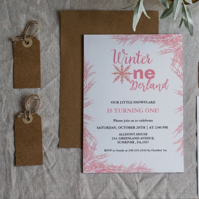 Invitation Hiver Fête d'anniversaire de la fille de l'Ontario (Créateur téléchargé)