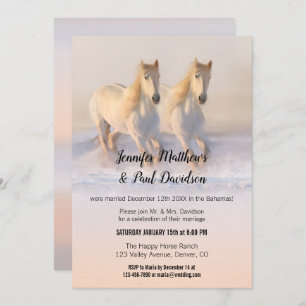 Invitation Hiver Horses Réception De Mariage Seulement Invita