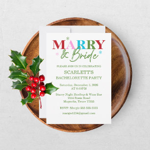 Invitation Hiver Joyeux & Enterrement de Vie de Jeune Fille d