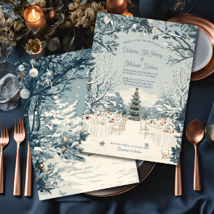 Invitation Hiver merveilleux Mariage extérieur toile inspirée