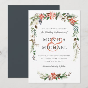 Invitation Hiver mystique   Floral Garland Mariage