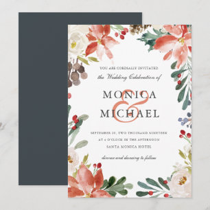 Invitation Hiver mystique   Mariage de cadre floral