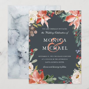 Invitation Hiver mystique   Mariage de cadre floral