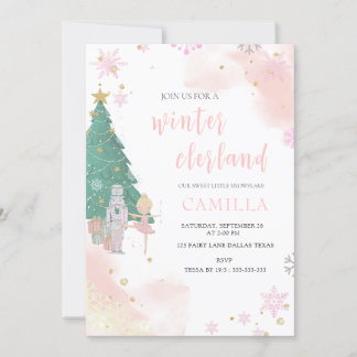 Invitation Hiver Nutcracker Onederland 1er anniversaire
