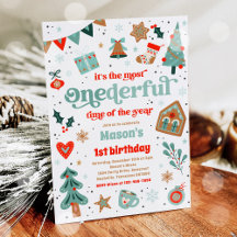 Hiver ONE derland Bleu Noël fête d'anniversaire