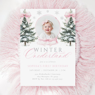 Invitation Hiver ONE derland Bow rose Premier anniversaire