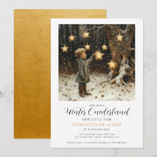 Invitation Hiver ONE derland Garçon 1er anniversaire