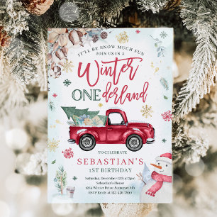 Invitation Hiver ONE derland Marine Hiver Camion Snowman Part