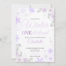Hiver ONEderland Flocon de neige violet 1ère Invit