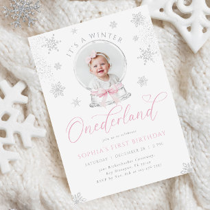 Invitation Hiver ONEderland Neige Globe Premier anniversaire