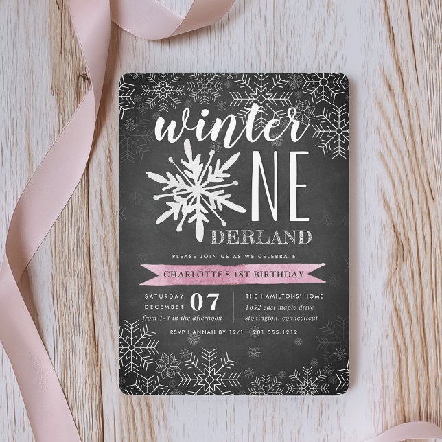 Invitation Hiver Onederland Premier anniversaire (Créateur téléchargé)
